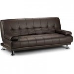 Venice Faux Leather Sofa Bed Brown