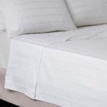 5A Fifth Avenue 100% Cotton 300 Thread Count Herringbone White Flat Sheet White