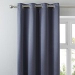 5A Fifth Avenue Venice Grey Blackout Eyelet Curtains Graphite (Grey)