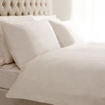 5A Fifth Avenue 400 Thread Count 100% Cotton Plain White Piped Duvet Cover White