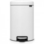 Brabantia NewIcon 12 Litre Mineral White Pedal Bin Mineral White