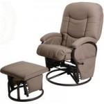 Cloud Nine Deluxe Fudge Glider Chair and Stool Brown