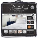 Dreamland 200 Thread Count Heated Mattress Protector White