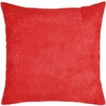 Large Chenille Spot Red Cushion Red