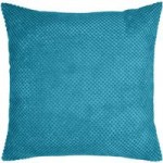 Large Chenille Spot Teal Cushion Teal (Blue)