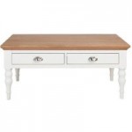 Eaton Two Tone Turned Leg Coffee Table Brown and White
