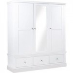 Blakely White Triple Wardrobe White