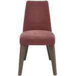 Cadell Mulberry Upholstered Pair of Dining Chairs Mulberry (Purple)