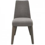 Cadell Grey Upholstered Pair of Dining Chairs Grey