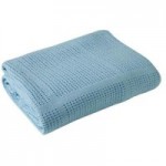 Clair De Lune Cot and Cot Bed Cellular Cotton Blue Blanket Blue