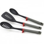 Joseph Joseph Duo 3 Piece Utensil Set with Integrated Rests Grey