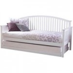 Madrid White Wooden Day Bed with Trundle White