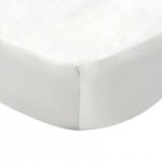 Dorma 300 Thread Count 100% Cotton Satin Plain White 35cm Fitted Sheet White