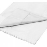 Dorma 300 Thread Count 100% Cotton Percale Plain White Flat Sheet White