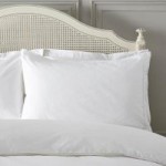 Dorma 300 Thread Count 100% Cotton Percale Plain White Housewife Pillowcase White