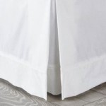 Dorma 300 Thread Count 100% Cotton Percale Plain White Divan Trim White