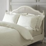 Dorma 300 Thread Count 100% Cotton Percale Plain Cream Duvet Cover Cream (Natural)