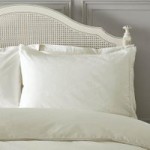 Dorma 300 Thread Count 100% Cotton Percale Plain Cream Housewife Pillowcase Cream (Natural)
