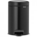 Brabantia NewIcon 3 Litre Black Pedal Bin Black