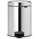 Brabantia NewIcon 5 Litre Brilliant Steel Pedal Bin Brilliant steel