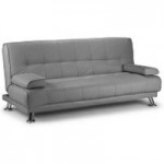 Venice Faux Leather Sofa Bed Grey