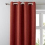 Vermont Orange Eyelet Curtains Orange