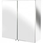 Avon Mirrored Double Cabinet Stainless Steel