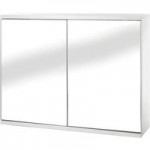 Simplicity Mirrored Double Cabinet White