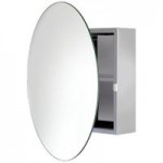 Severn Circular Mirror Door Cabinet Stainless Steel