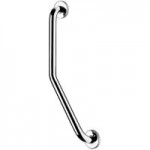 Chrome 60cm Angled Grab Bar Chrome