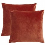 Pack of 2 Rust Supersoft Velour Cushion Covers Rust