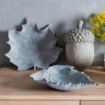 Weathered Grey Maple Leaf Ornament Grey