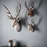 Archie Weathered Stag Head White