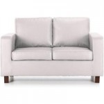 Max 2 Seater Faux Leather Sofa White