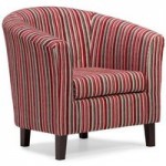 Dorset Stripe Tub Chair – Red Red