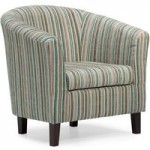 Dorset Stripe Tub Chair – Teal Green