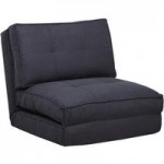 Leveson Fabric Chair Bed Black