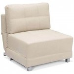 Rita Faux Leather Chair Bed Cream