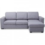 Ronny Fabric Chaise Sofa Bed Grey