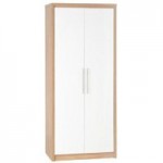 Seville White Double Wardrobe Natural/White