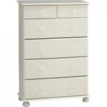 Colburn White Deep 6 Drawer Chest White