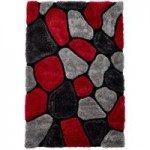 Black and Red Pebbles Noble House Rug Grey