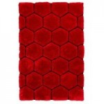 Red Honeycomb Noble House Rug Red