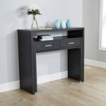 Regis Black Hideaway Console Desk Black