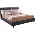 Faux Leather Brown Bed in a Box Brown
