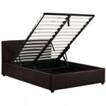 Toronto Brown Faux Leather Ottoman Bedstead Brown