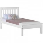 Monaco White Low Foot End Bedstead White