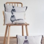 Lone Pheasant Ochre Cushion Natural