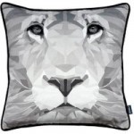 Lion Cushion Grey
