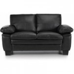 Texas 2 Seater Bonded Leather Sofa Black